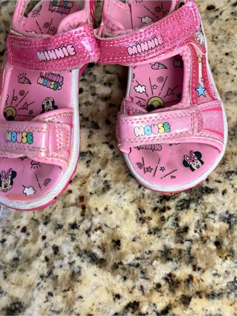 Pink Glitter Kids Sandals